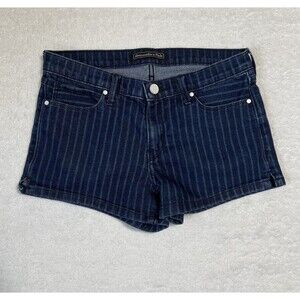 Abercrombie & Fitch Dark Blue Jean Shorts Women’s 24 Striped